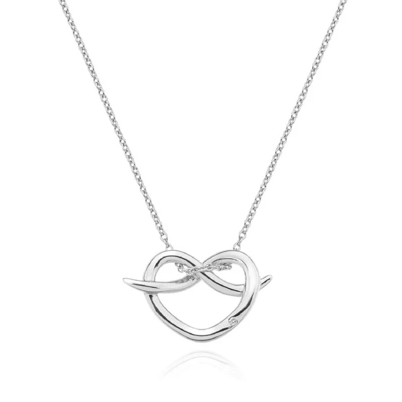 minimalist wedding band set Stainless Steel Heart Diamond Infinite Heart Necklace
