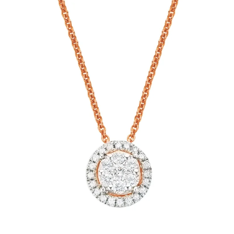 vintage crystal chandelier earrings London 9ct Rose Gold 0.20 Carat tw Diamond Pendant