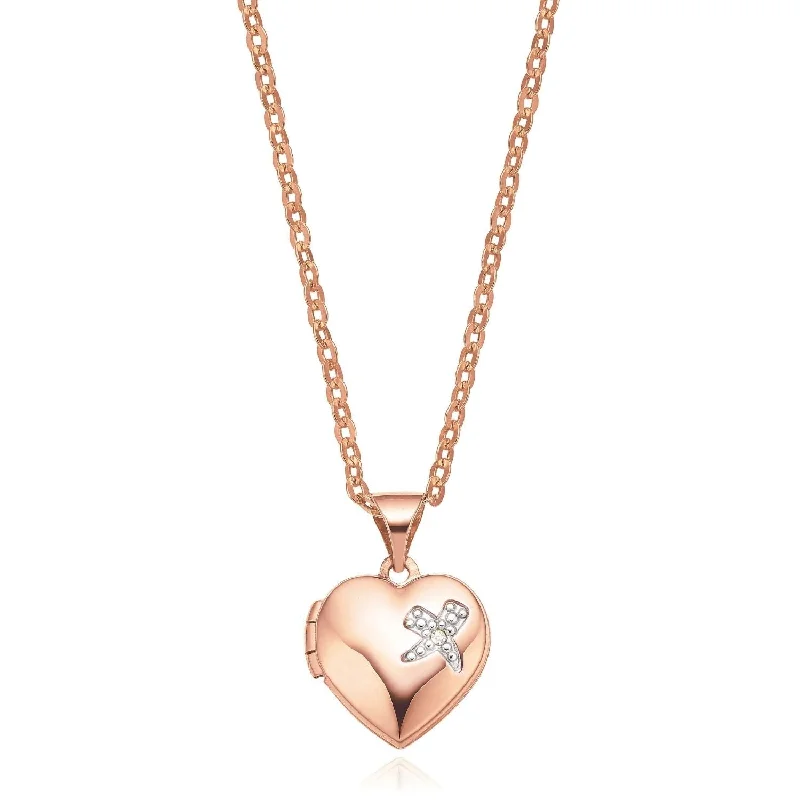 dainty opal nose ring 9ct Rose Gold Locket Plain Heart Pendant