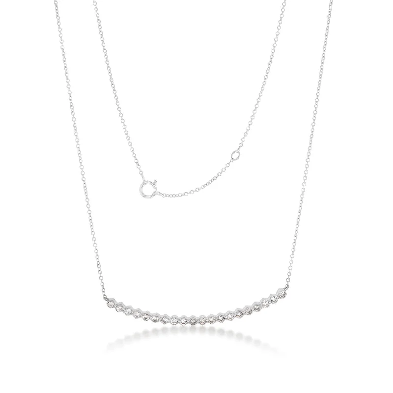 large vintage statement necklace 14ct White Gold 1/2 Carat Diamond 45cm Chain With 20 Diamonds large vintage statement necklace 14ct White Gold 1/2 Carat Diamond 45cm Chain With 20 Diamonds