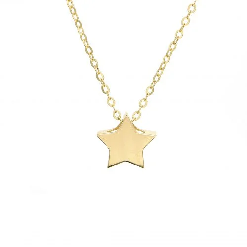 vintage diamond brooch pin 14K Yellow Gold Star Necklace