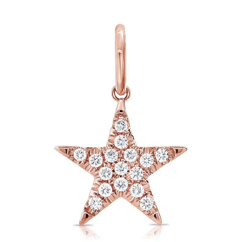 dainty sapphire gemstone bracelet 14K Rose Gold Diamond Star Pendant