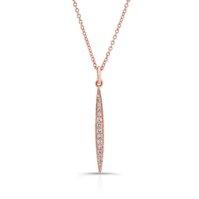 celestial sun charm anklet 14K Rose Gold Diamond Stick Pendant