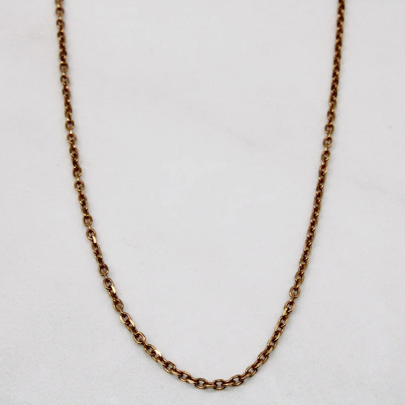 minimalist threader earrings gold 14k Rose Gold Square Link Chain | 18" |