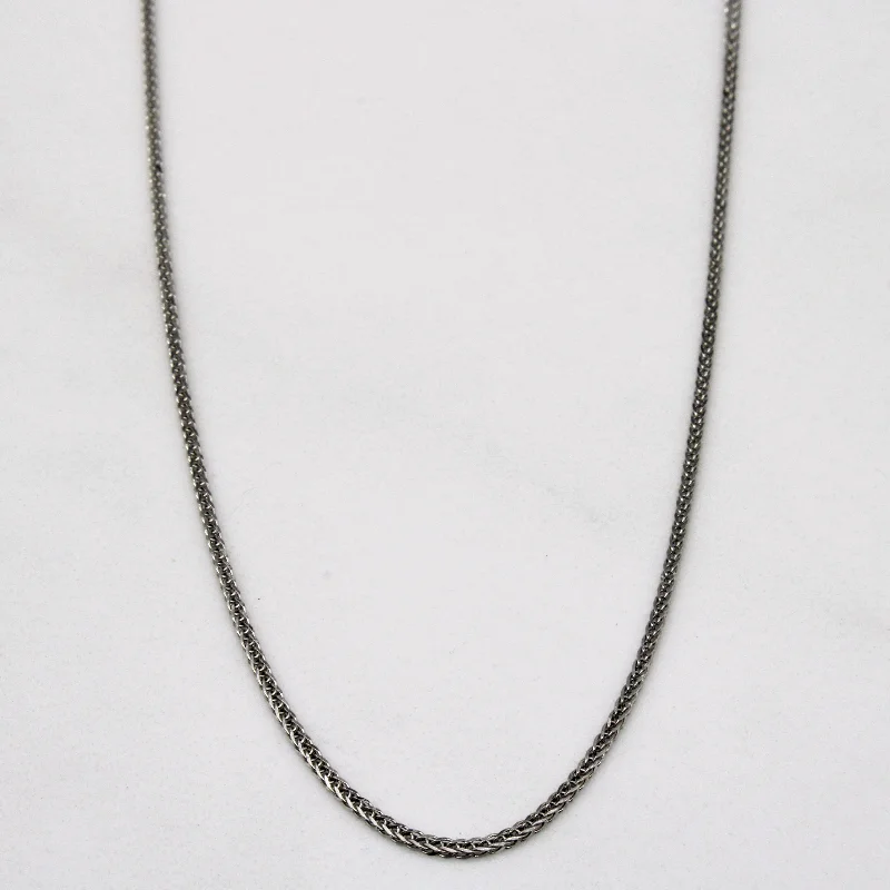 white topaz stacking rings 14k White Gold Birdcage Link Chain | 18" |