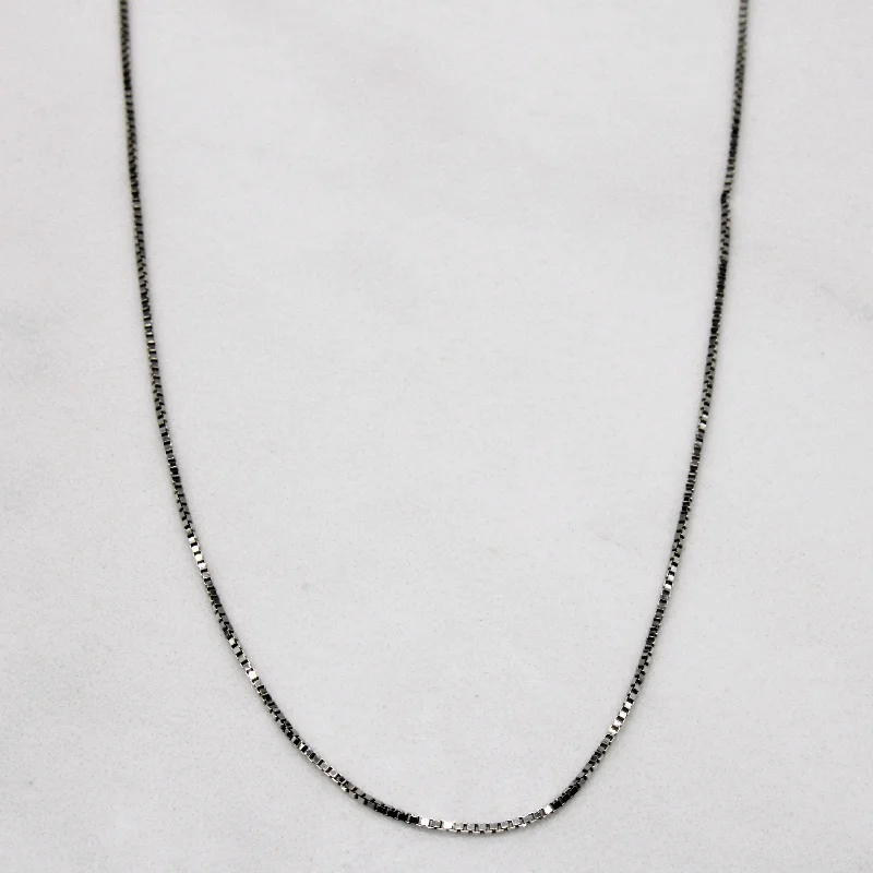 vintage gold engagement ring 14k White Gold Box Link Chain | 18" |