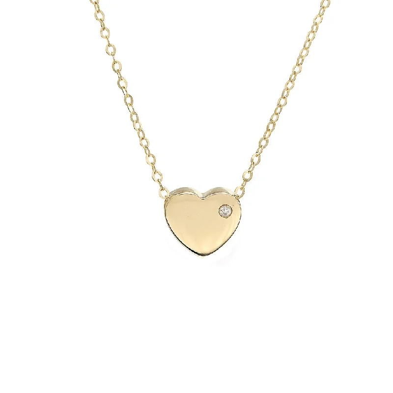 birthstone charm bracelet for mom 14K White Gold Diamond High Polished Heart Necklace