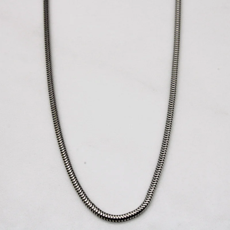 custom silver charm bracelet 14k White Gold Tube Chain | 21" |
