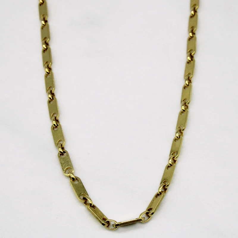 small diamond nose stud 14k Yellow Gold Modified Anchor Link Chain | 20" |