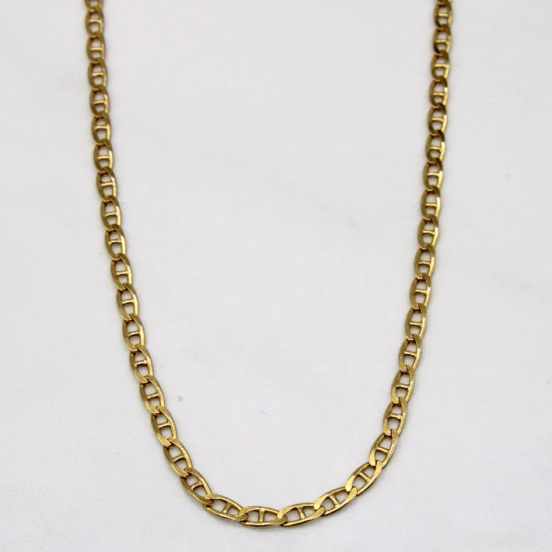 luxury diamond anniversary band 14k Yellow Gold Anchor Link Necklace | 28" |