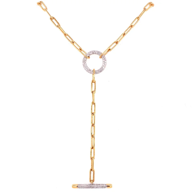 gold medallion pendant necklace 14K Yellow Gold Diamond Circle & Bar Y Paper Clip Necklace gold medallion pendant necklace 14K Yellow Gold Diamond Circle & Bar Y Paper Clip Necklace