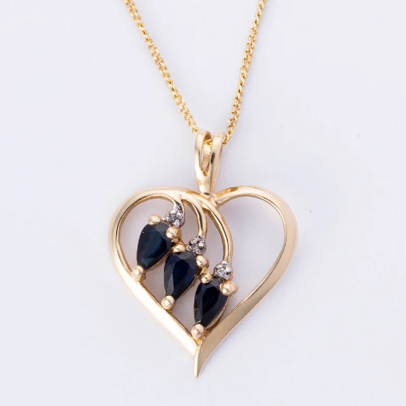 tiny star constellation bracelet 14k Yellow Gold Diamond Sapphire Pearl Necklace | 0.03ctw, 0.48ctw | 17.5"