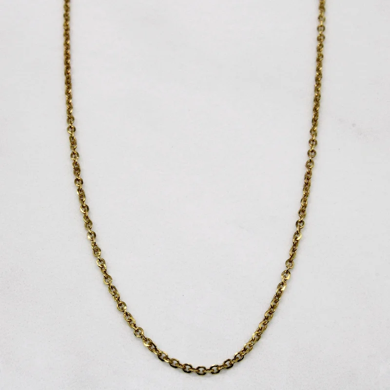 personalized initial ring stackable 14k Yellow Gold Oval Link Chain | 20" |