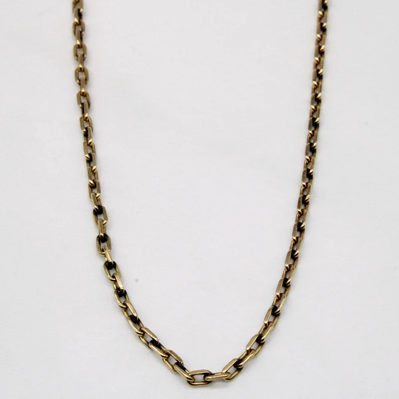 unique diamond eternity band 14k Yellow Gold Rectangle Link Chain | 25" |