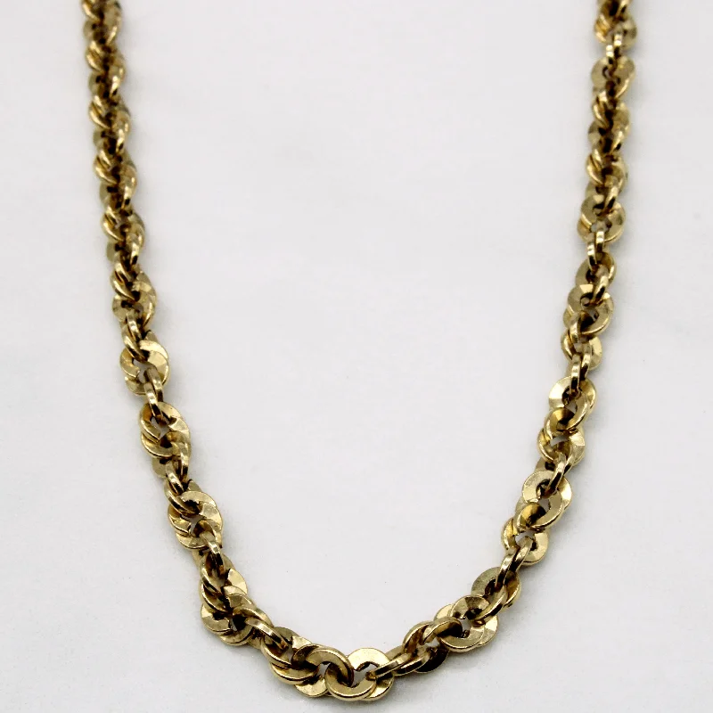 luxury diamond anniversary band 14k Yellow Gold Rope Chain | 18" |