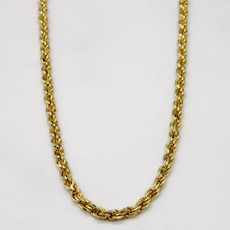 freshwater pearl drop earrings 14k Yellow Gold Rope Link Chain | 22" |