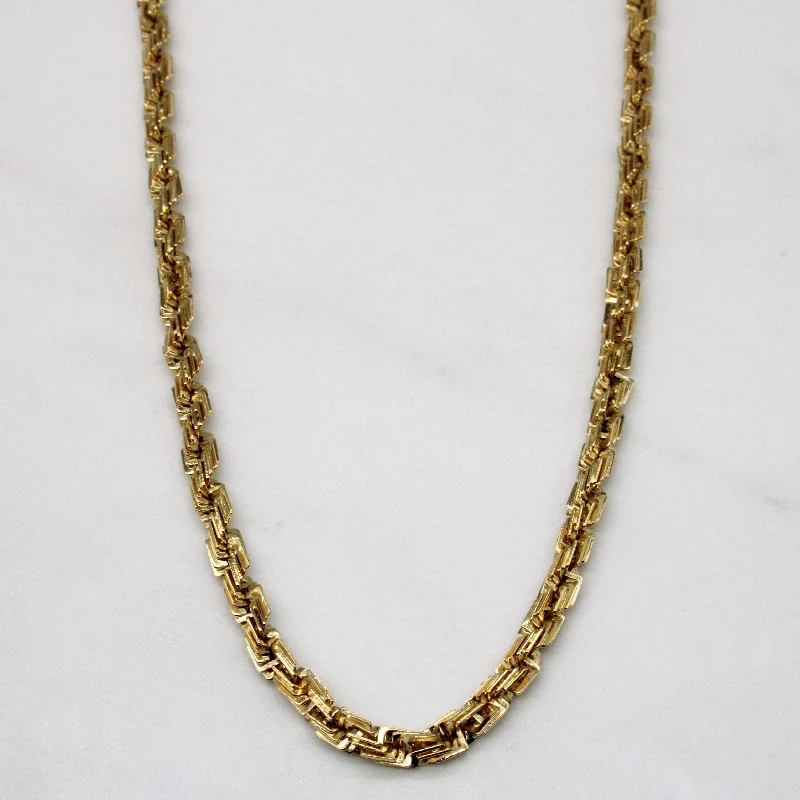 braided gold chain bracelet 14k Yellow Gold Unique Link Chain | 22" |
