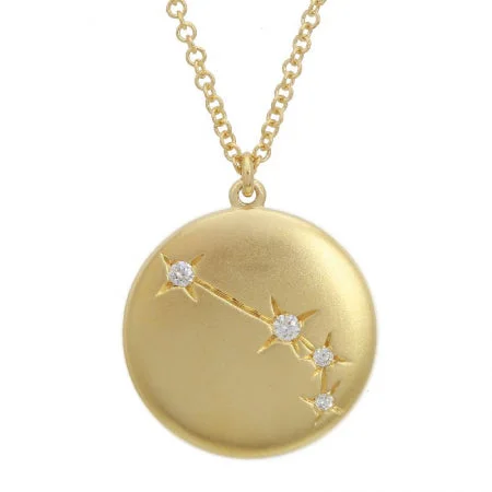 sterling silver charm anklet 14K Yellow Gold Zodiac Pendant