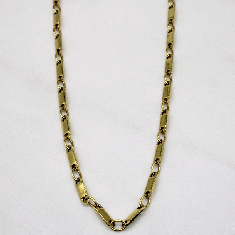 sapphire princess cut ring 18k Yellow Gold Bar Link Chain | 16" |