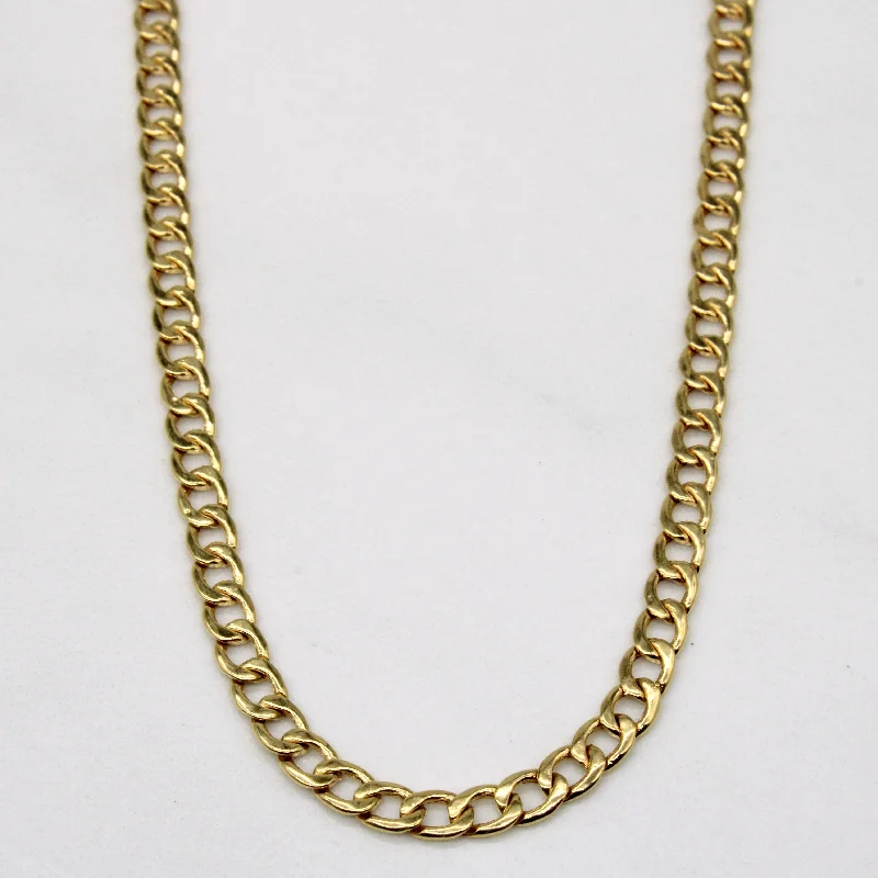 heart pendant necklace gold 18k Yellow Gold Curb Link Chain | 22" |