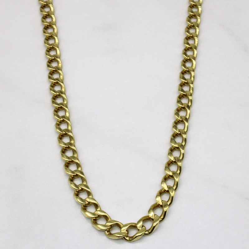 simple crescent moon ring 18k Yellow Gold Curb Link Chain | 22" |