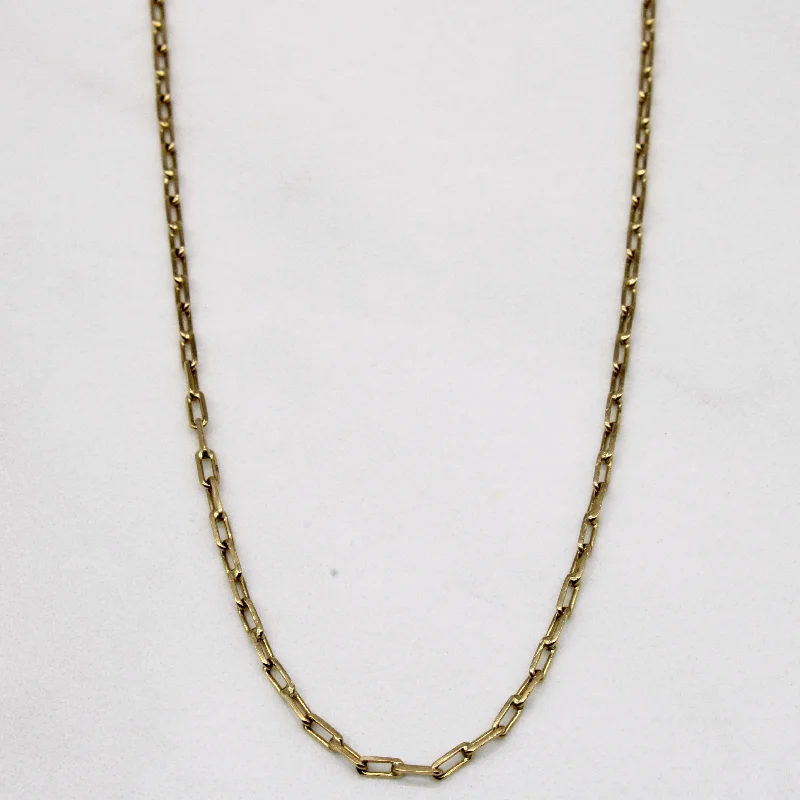 sparkling diamond drop earrings 18k Yellow Gold Rectangle Link Chain | 20" |