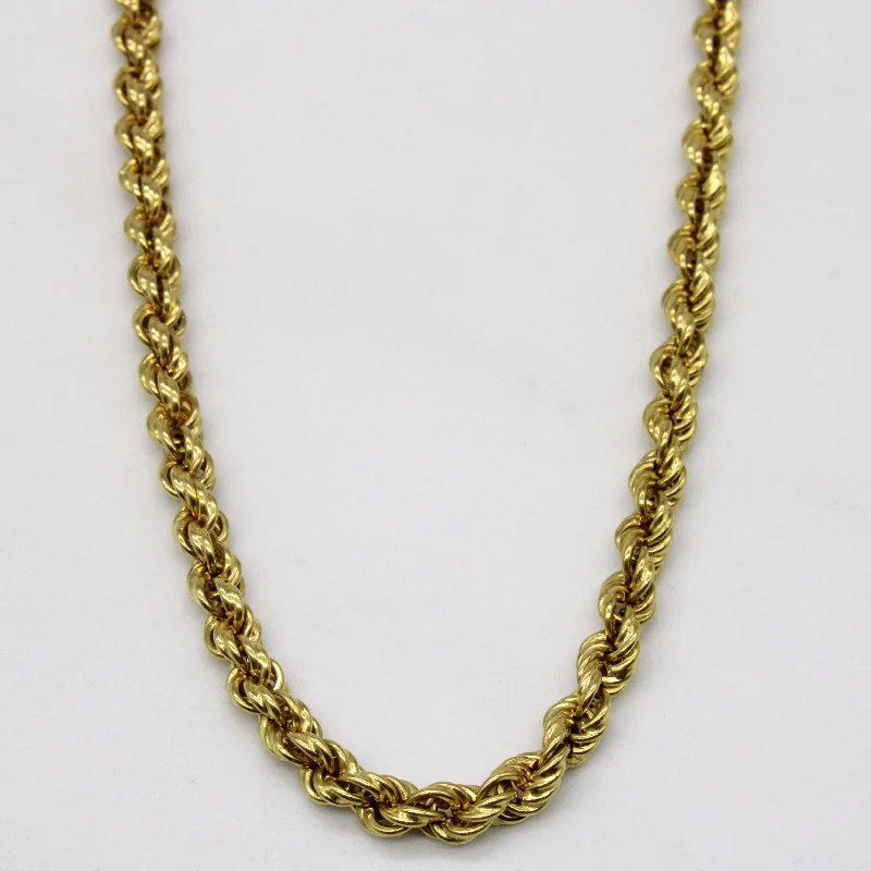 white gold diamond cluster ring 18k Yellow Gold Rope Chain | 18" |