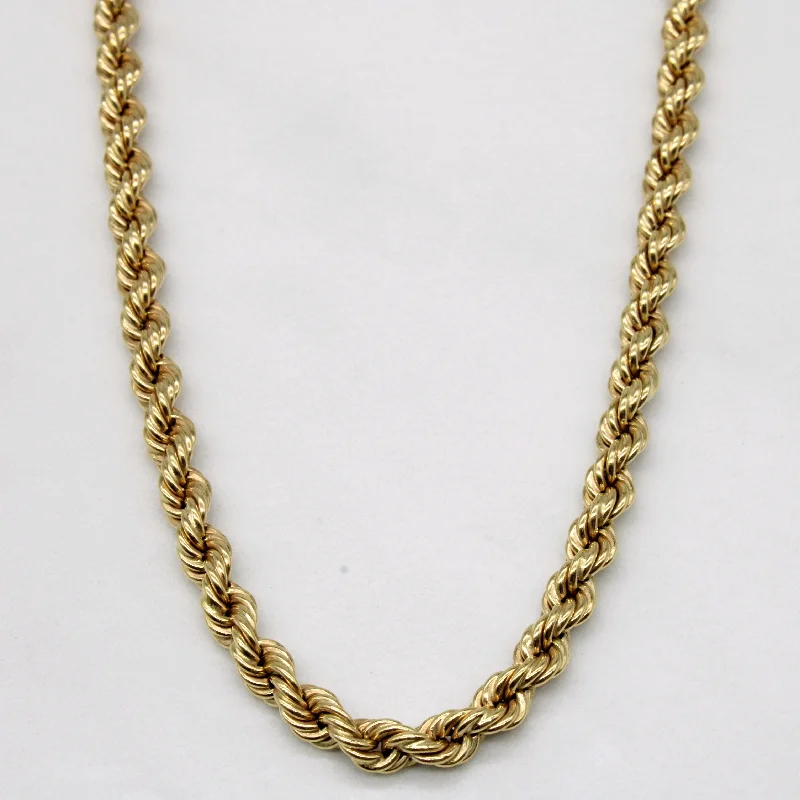 gold mesh bangle bracelet 18k Yellow Gold Rope Chain | 20" |