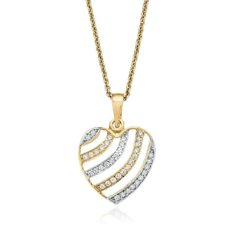 birthstone stacking rings set 9ct Two Tone Gold Round Cut White Cubic Zirconia Heart Pendant birthstone stacking rings set 9ct Two Tone Gold Round Cut White Cubic Zirconia Heart Pendant