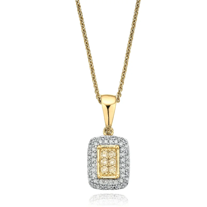 bezel set engagement ring modern 9ct Yellow Gold Round Brilliant Cut with 0.20 CARAT tw of Diamonds Pendant bezel set engagement ring modern 9ct Yellow Gold Round Brilliant Cut with 0.20 CARAT tw of Diamonds Pendant