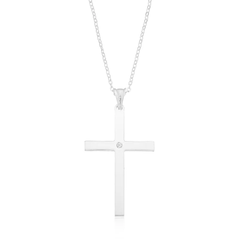 statement gemstone necklace handmade Sterling Silver 45x25mm Wheat Cubic Zirconia Cross Pendant statement gemstone necklace handmade Sterling Silver 45x25mm Wheat Cubic Zirconia Cross Pendant