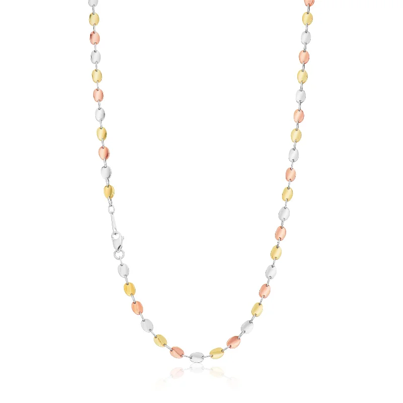 gemstone cluster earrings silver 9ct Three Tone 50cm Fancy Necklace