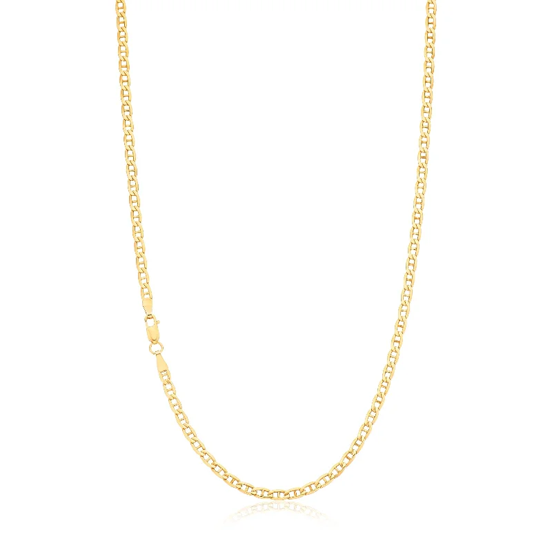 vintage-style diamond halo ring 9ct Yellow Plated Silver Filled 50cm Anchor Chain