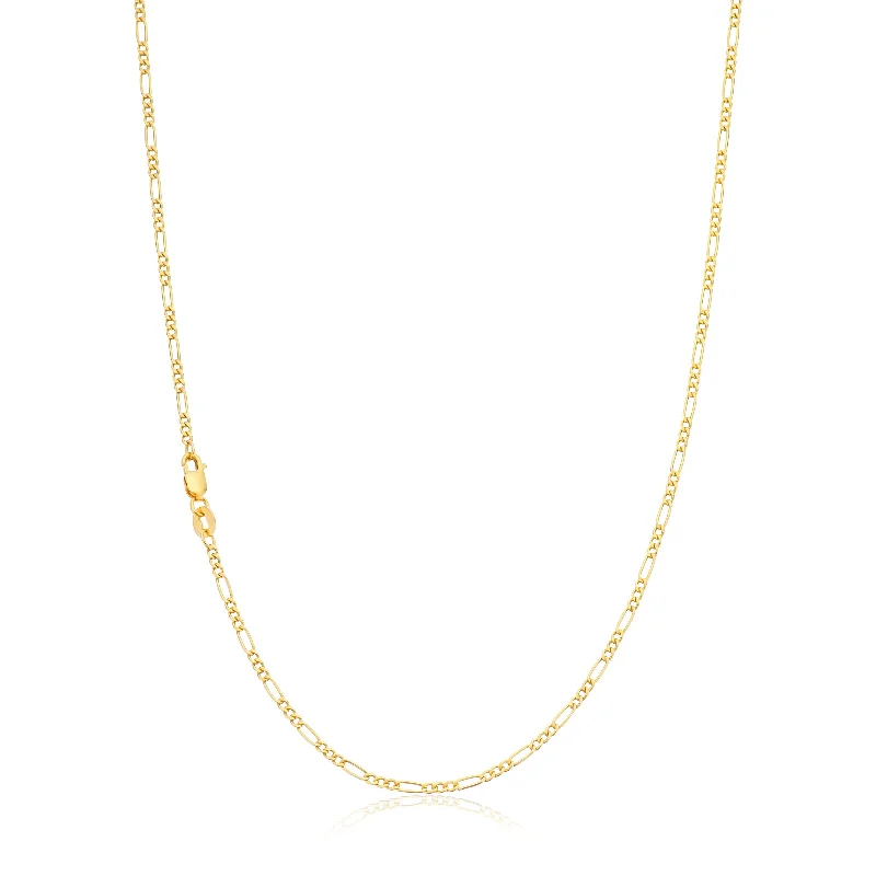 dainty snake ring gold 9ct Yellow Gold Silver Filled 50cm 1:3 Figaro Chain