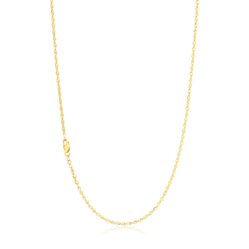 hammered sterling silver band 9ct Yellow Gold Silver Filled 45cm Singapore Chain