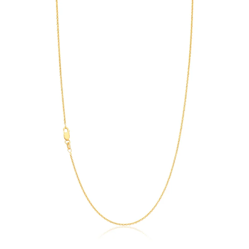 unique tribal silver ring 9ct Yellow Gold Silver Filled 45cm 40 Gauge Cable Chain