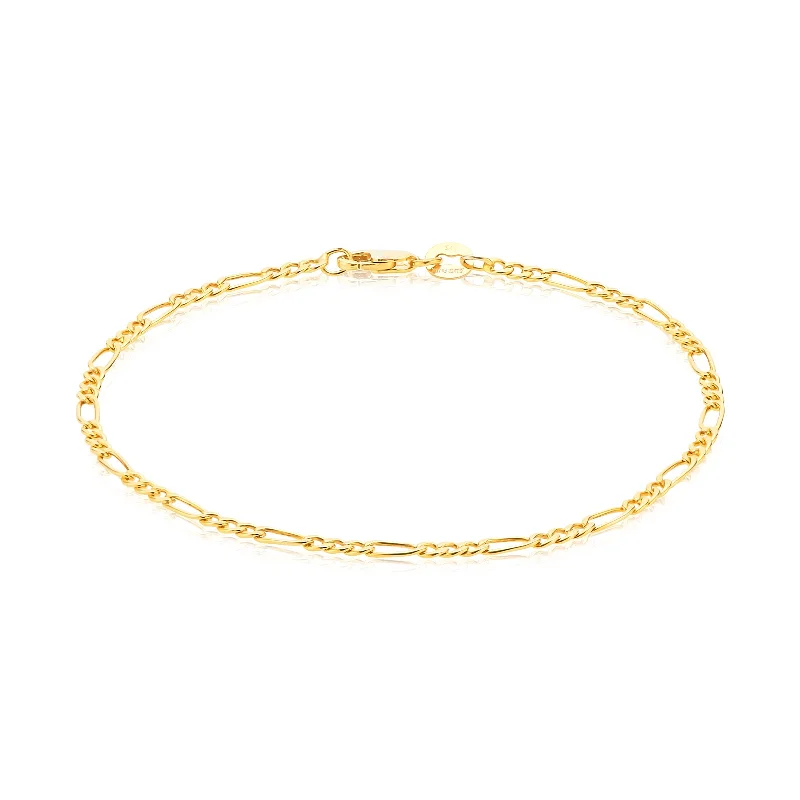 beaded wrap bracelet handmade 9ct Yellow Gold Silver Filled 19cm 560 Gauge 1:3 Figaro Chain beaded wrap bracelet handmade 9ct Yellow Gold Silver Filled 19cm 560 Gauge 1:3 Figaro Chain