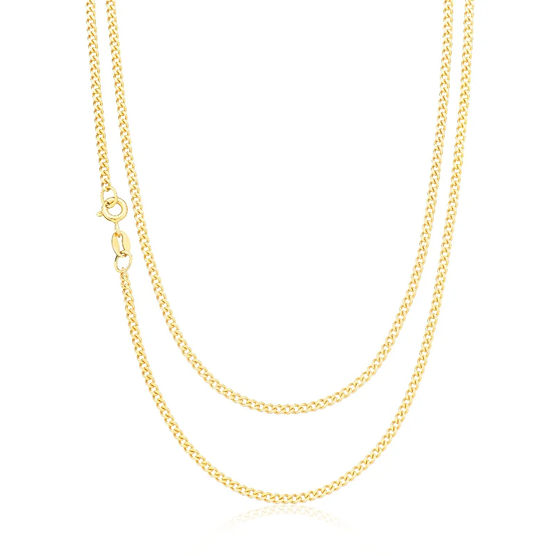 classic diamond solitaire necklace 9ct Yellow Gold 45cm Curb 60 Gauge Diacut Chain classic diamond solitaire necklace 9ct Yellow Gold 45cm Curb 60 Gauge Diacut Chain