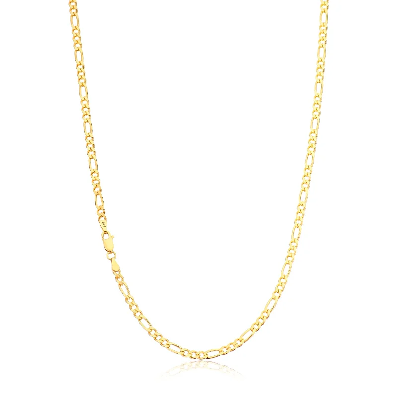 silver infinity knot ring 9ct Yellow Gold 55cm 100 Gauge 1:3 Figaro Chain