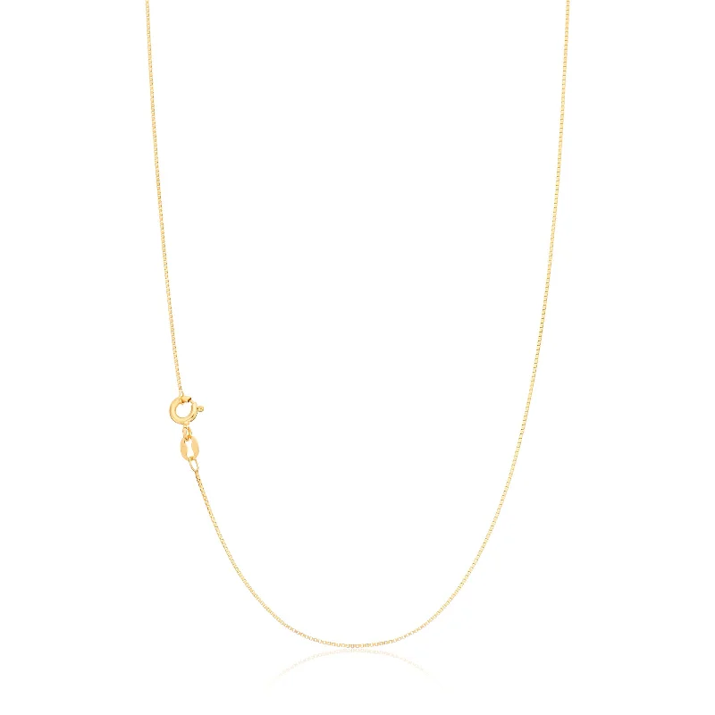 braided gold chain bracelet 9ct Yellow Gold 40cm 12 Gauge Box Chain