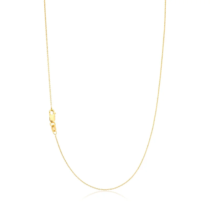 solid gold stacking rings set 9ct Yellow Gold 40cm 25 Gauge Cable Chain