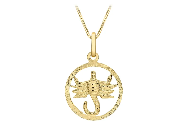 celestial moon and star bracelet 9ct Yellow Gold Scorpio Zodiac Pendant