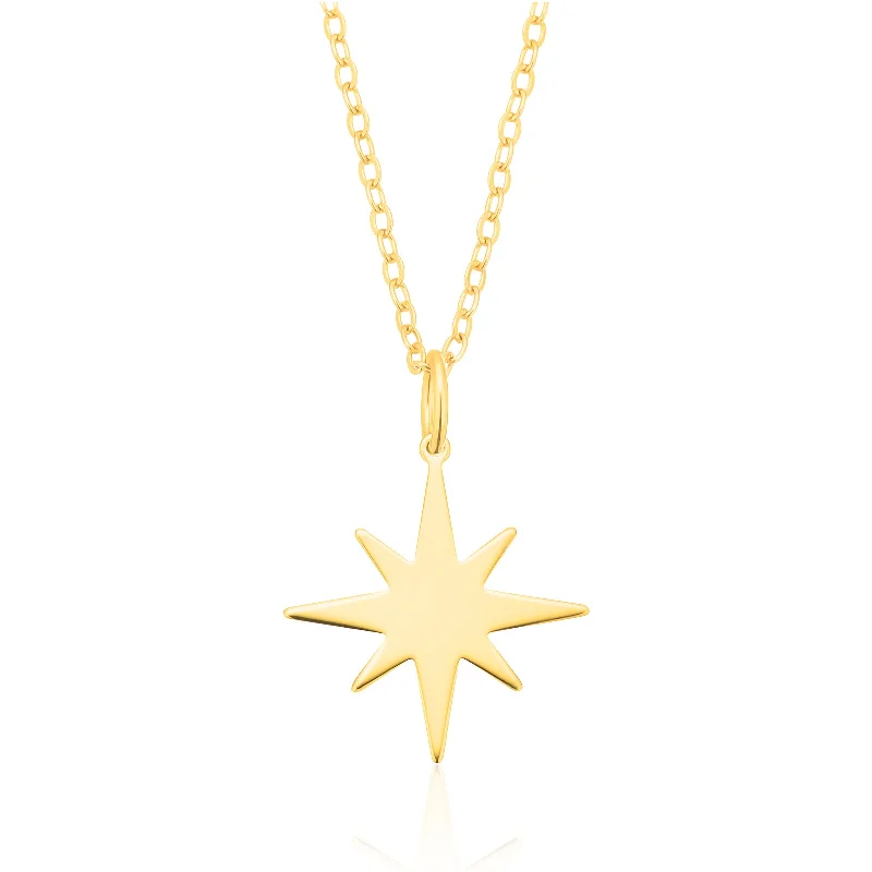 simple gold hoop earrings 9ct Yellow Gold Star Pendant