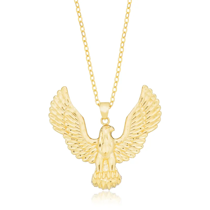 handmade coin pendant necklace 9ct Yellow Gold Eagle Pendant