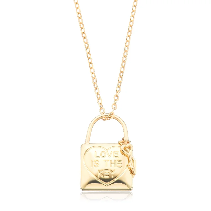 handmade leather pendant necklace 9ct Yellow Gold Padlock Pendant