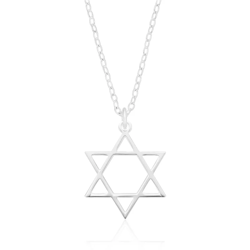 handcrafted gemstone pendant Sterling Silver Star of David Pendant