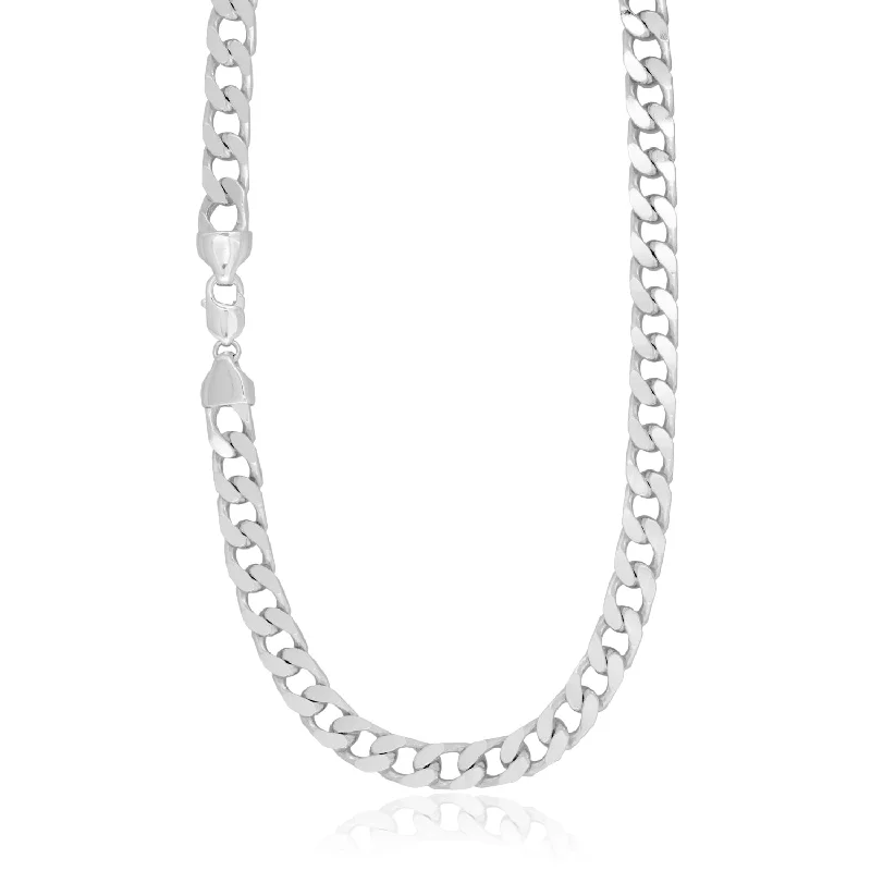 wedding anniversary diamond ring Sterling Silver 55cm Bevdicut Curb 350 Gauge Chain