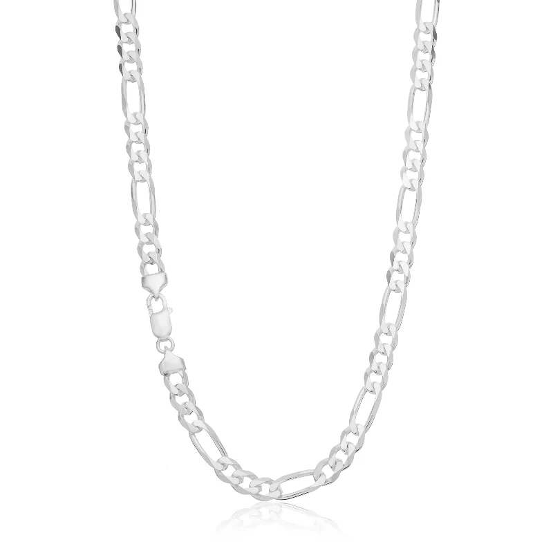delicate angel wings necklace Sterling Silver 55cm 1:3 Figaro 200 Gauge Chain