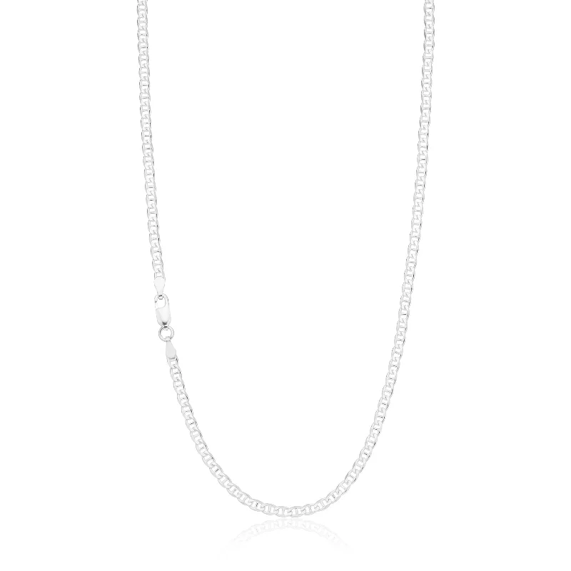 real opal ring for women Sterling Silver 55cm Anchor 80 Gauge Chain