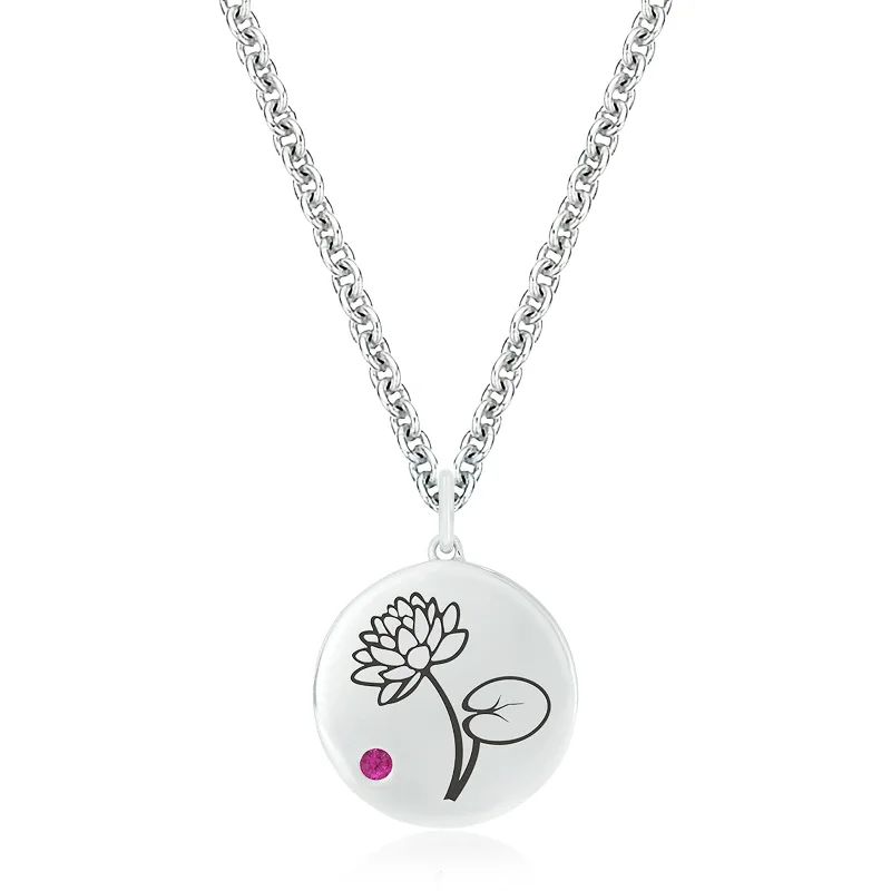 real opal engagement ring Sterling Silver 2mm Ruby Water Lily Pendant